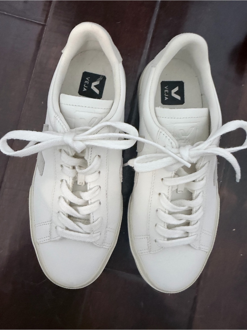 Veja White Campo Leather Sneakers-7